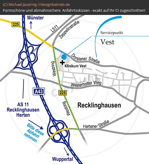 Anfahrtsskizze Recklinghausen (301)