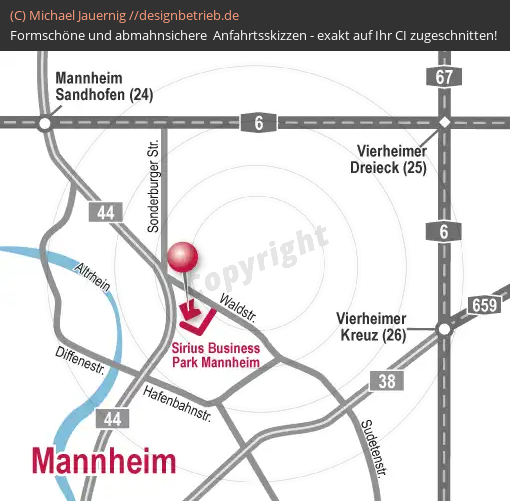 Anfahrtsskizze Mannheim Business Sirius Park (Detailskizze) (349)