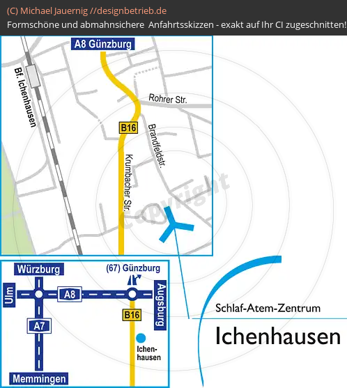 Anfahrtsskizze Ichenhausen Kumbacher Straße (522)