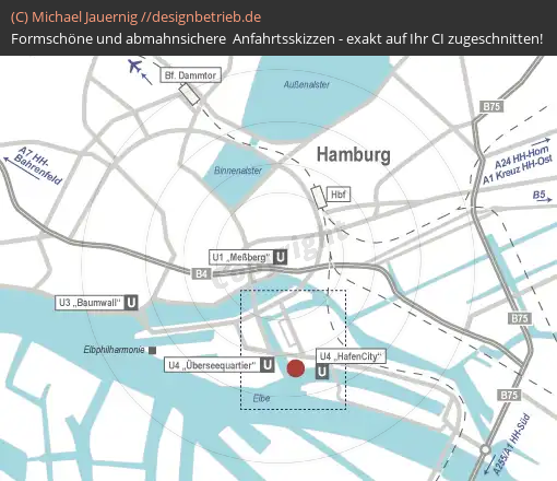 Anfahrtsskizze Hamburg (Übersichtskarte) (609)