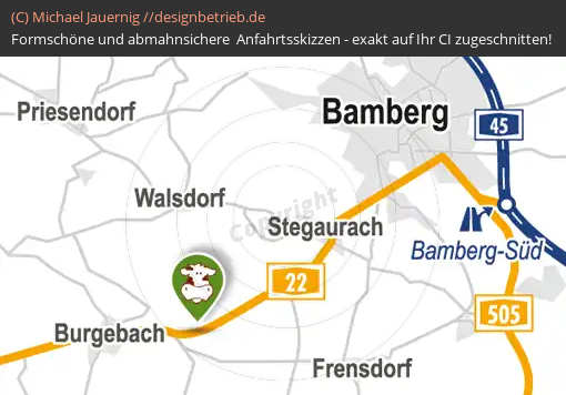 Anfahrtsskizze Oberharnsbach bei Bamerg (787)
