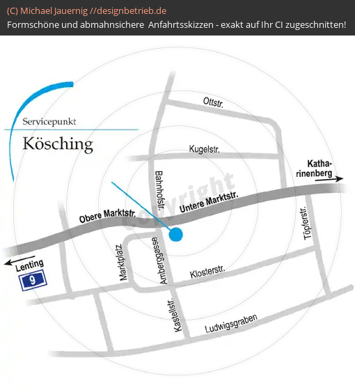 Anfahrtsskizzen erstellen / Anfahrtsskizze Kösching   Löwenstein Medical GmbH & Co. KG (106)