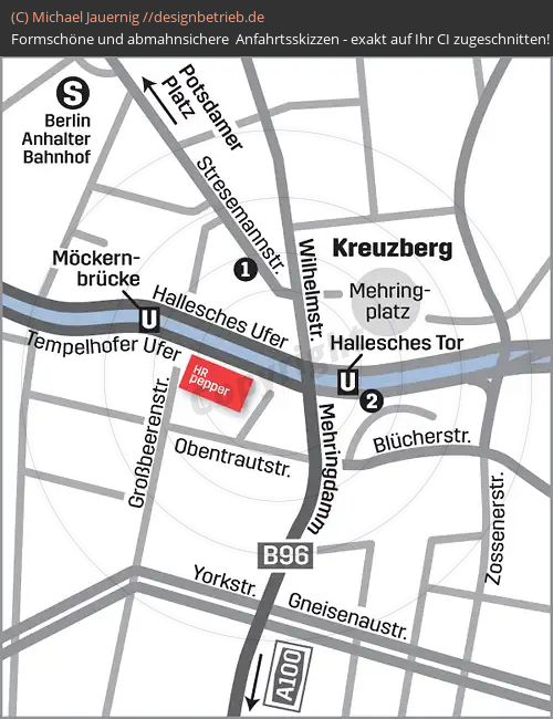 Anfahrtsskizze Berlin Kreuzberg (Detailkarte) (197)