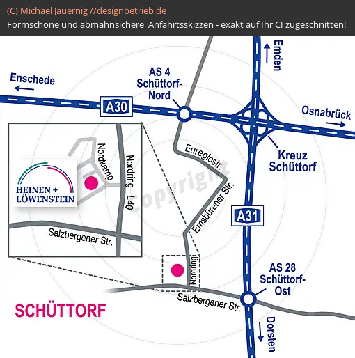 Anfahrtsskizze Schüttorf (302)