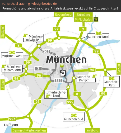 Anfahrtsskizze München Übersichtskarte (341)