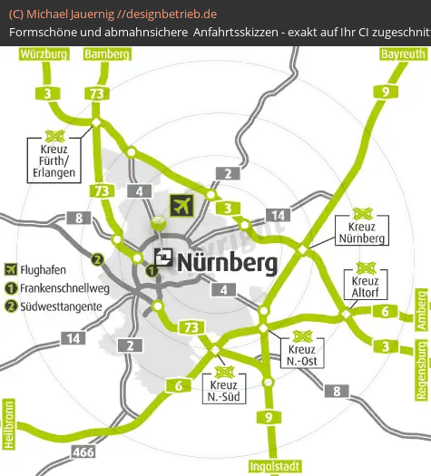 Anfahrtsskizze Nürnberg Übersichtsplan (351)