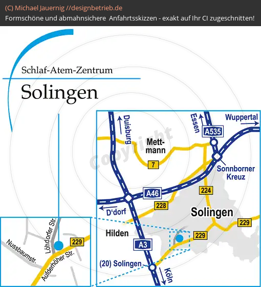 Anfahrtsskizze Solingen Löhdorfer Straße (365)