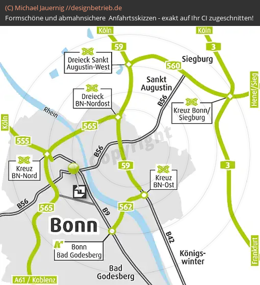 Anfahrtsskizze Bonn Übersichtskarte (372)