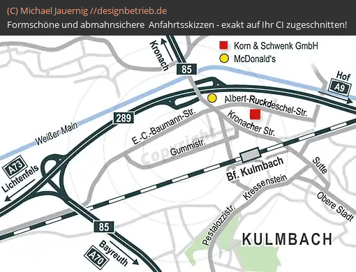 Anfahrtsskizze Kulmbach Albert-Ruckdeschel-Straße (380)