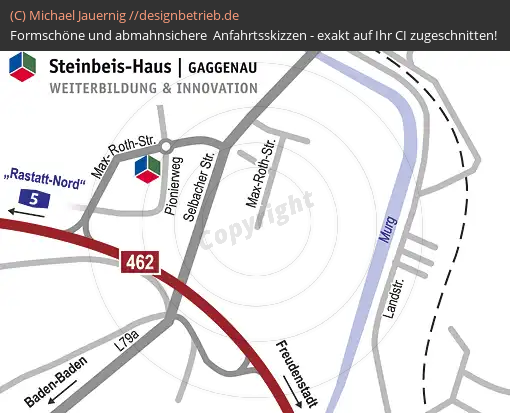 Anfahrtsskizze Gaggenau Max-Roth-Straße (395)
