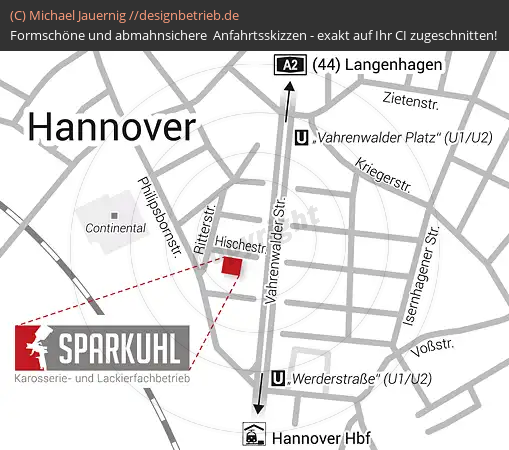 Anfahrtsskizze Hannover Hischestraße (396)