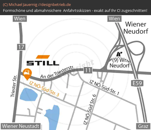 Anfahrtsskizzen erstellen / Anfahrtsskizze Wien Übersichtskarte   STILL GmbH (404)