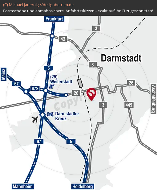 Anfahrtsskizze Darmstadt Überschtskarte (422)