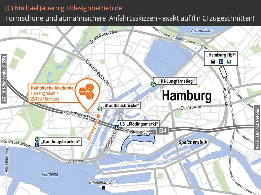 Anfahrtsskizzen erstellen / Anfahrtsskizze Hamburg   Katholische Akademie Hamburg (468)