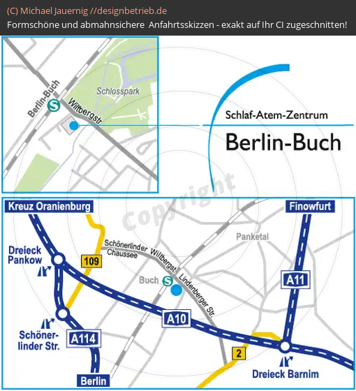 Anfahrtsskizzen erstellen / Anfahrtsskizze Berlin   Schlaf-Atem-Zentrum | Löwenstein Medical GmbH & Co. KG (549)