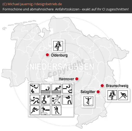 Anfahrtsskizze Niedersachsen Übersichtskarte (577)