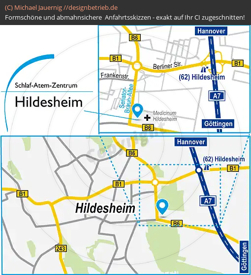 Anfahrtsskizzen erstellen / Anfahrtsskizze Hildesheim   Schlaf-Atem-Zentrum | Löwenstein Medical GmbH & Co. KG (630)